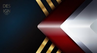 Kırmızı koyu gölge parlak ok ile koyu mavi soyut arka plan