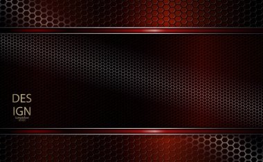 Doku çerçevesi ve kenarlı soyut kırmızı ızgara arka plan