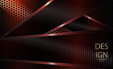 Parlak kenarlı dokusal çerçeveler ile soyut kırmızı arka plan