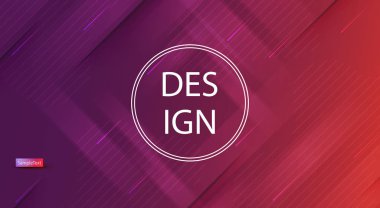 Çizgili bir dizi pembe renk tasarımı ile soyut mor