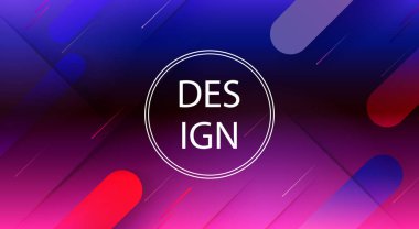 Çok renkli çizgili soyut koyu mavi kompozisyon