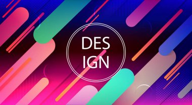 Çok renkli eğik çizgili pembe renk kompozisyonu ile soyut mavi