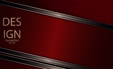 Kenarlı eğik koyu çerçeveli soyut kırmızı kabartmalı kompozisyon