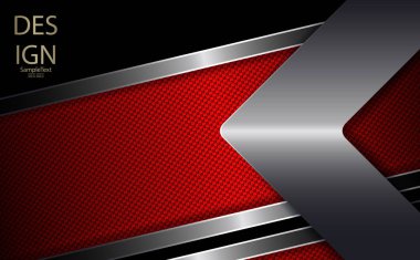 Metal ok ve eğik çerçeveli soyut koyu kırmızı kabartmalı kompozisyon