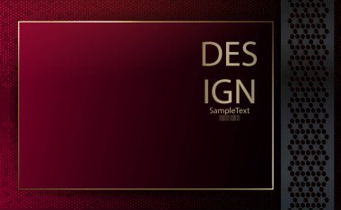 Gri renk tonlarında kıvırcık çerçeveli soyut dokusal geometrik kırmızı arka plan