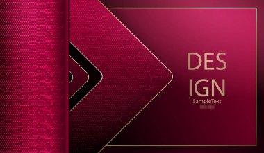 Ok ve mozaik ile soyut dokusal geometrik pembe kompozisyon