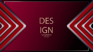 Yanlarında bir dizi ok bulunan soyut dokulu geometrik pembe tasarım