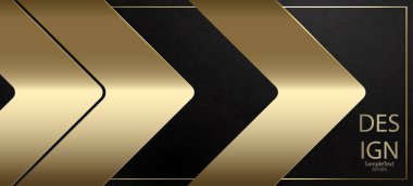 Altın oklar ile soyut dokulu siyah mermer tasarım