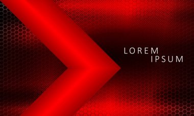 Örgü ve kırmızı ok ile soyut dokulu kırmızı koyu tasarım