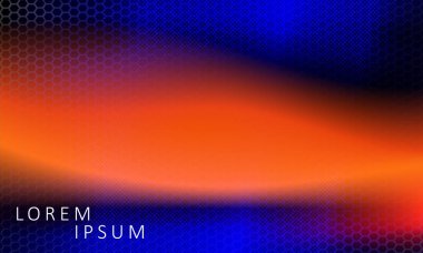 Mavi ızgara arka plan ile soyut dokulu koyu turuncu