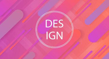 Renkli çizgili turuncu parlak geometrik soyut tasarım