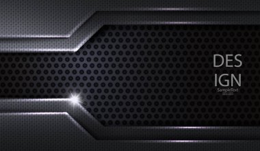 Parıltılı gri dokulu çerçeveli geometrik koyu kompozisyon