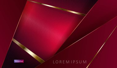 Altın örgü, çerçeve ve çizgili pembe geometrik tasarım