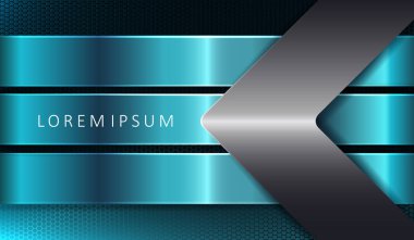 Bir ok ve parlak çizgili geometrik turkuaz koyu örgü kompozisyon