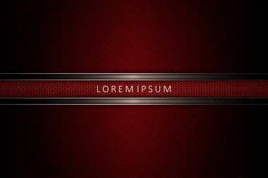 Dikdörtgen çerçeveli ve metal kenarlı koyu kırmızı gölgenin soyut bileşimi