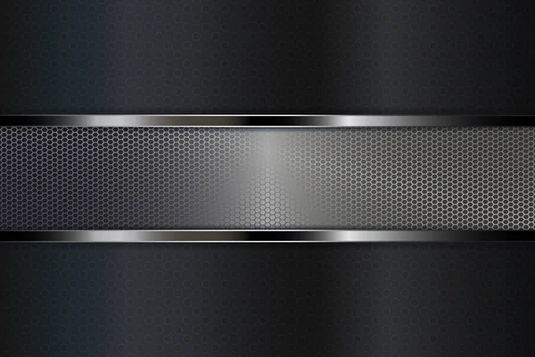 Metalik renkli örgü dikdörtgen çerçeveile koyu gri tonu soyut kompozisyon