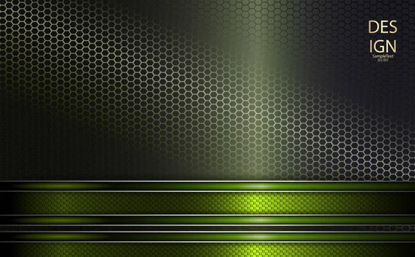 Abstract groen mesh ontwerp met een rechthoekige getextureerde frame met een franjes — Stockvector