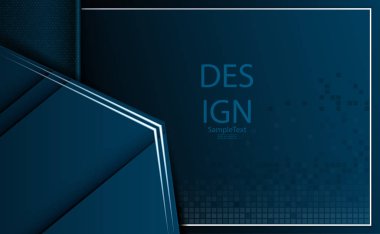 Hafif dikdörtgen çerçeve ve oklar ile soyut mavi tasarım