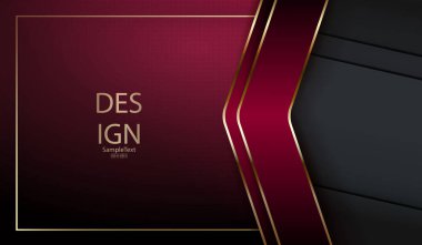 Altın oklar ile pembe renkli arka plan ile soyut koyu gri