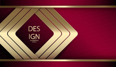 Altın renkli oklar ile soyut koyu pembe arka plan