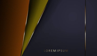 Oluklu çerçeveler ve altın renk çizgiile soyut koyu kompozisyon