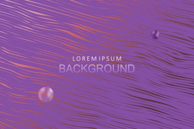 Soyut tasarım, eğimli, ince dalgalı saçlı, mor renkli.