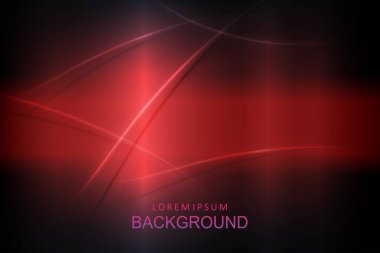 Koyu kırmızı arkaplan, eğimli, kıvrımlı ince çizgilerin gölgesi olan bir siluet.