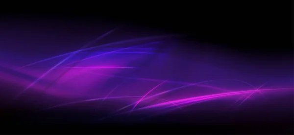 Dark design with a gradient of purple hue, a set of thin light lines with a shadow — Stock Vector