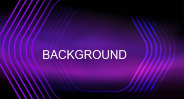 Koyu mor gradyan tasarım, ince ışık çizgileri, yuvarlak çokgen, çerçeve