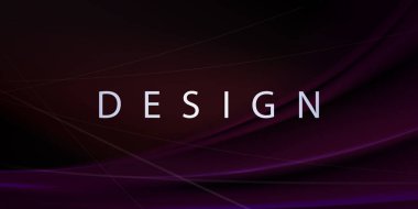 Koyu mor rengin soyut arkaplanı, kaotik olarak ince ışık çizgileri çizdi