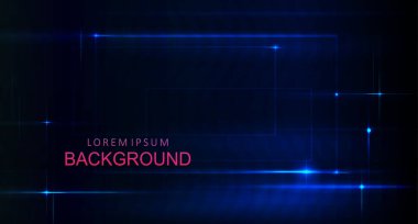 Soyut desenli koyu arkaplan. Mavi, ince çizgiler kaotik bir şekilde parıltıyla çizilmiş.