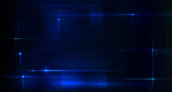Abstracción fondo oscuro con un gradiente de azul, rayas caóticamente dibujadas con brillo — Vector de stock