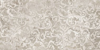 Damask Nacre ve çimento dekoratif duvar kağıdı, dijital duvar döşemesi tasarımı