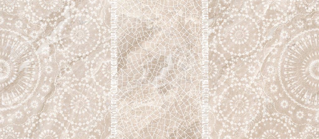Lace with marble stone texture, decorative digital tile