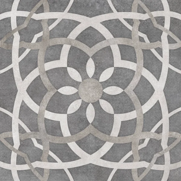 Arabesque pattern dark background, digital floor tile design