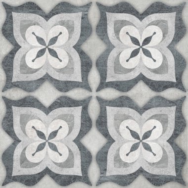 Çiçekli pürüzsüz desen, geçmişe dönük fayans tasarımı