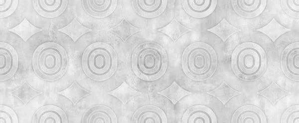 Projeto Decorativo Decoração Telha Cimento Com Padrão Geométrico — Fotografia de Stock
