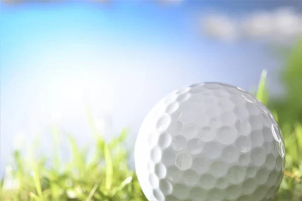 Golfbal Eerlijke Manier Gras — Stockfoto