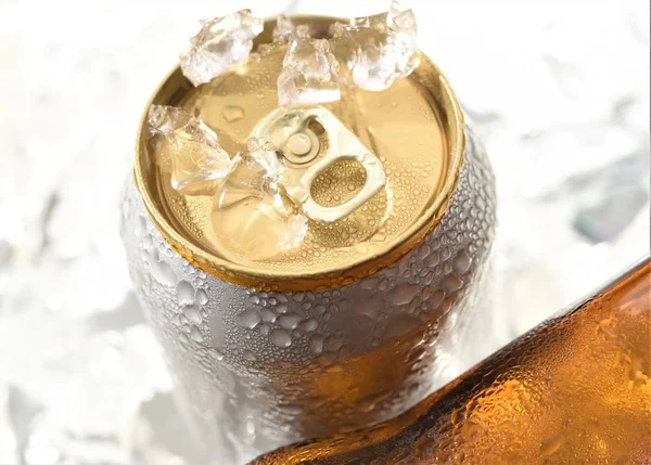 맥주를 얼음에 — 스톡 사진