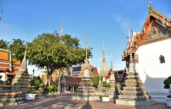 Τοπίο Φωτογραφία Νωρίς Πρωί Watpho Μπανγκόκ Ταϊλάνδη — Φωτογραφία Αρχείου