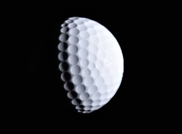 Pelota Golf Fuerte Iluminación Lateral Sobre Fondo Negro — Foto de Stock