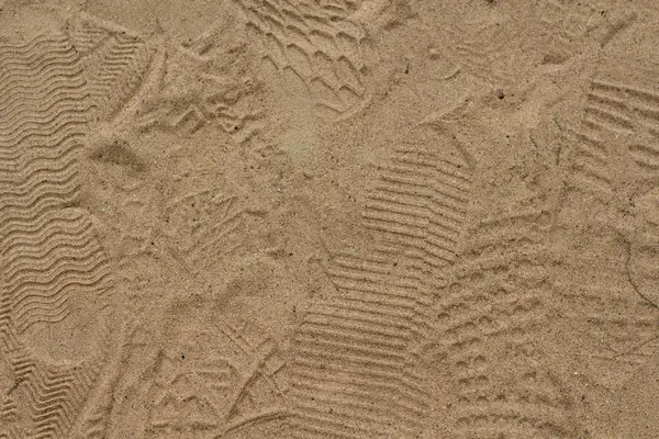 Yellow Sand Foot Marks Photo Texture Shoe Sole Sand Marks — Stock Photo, Image