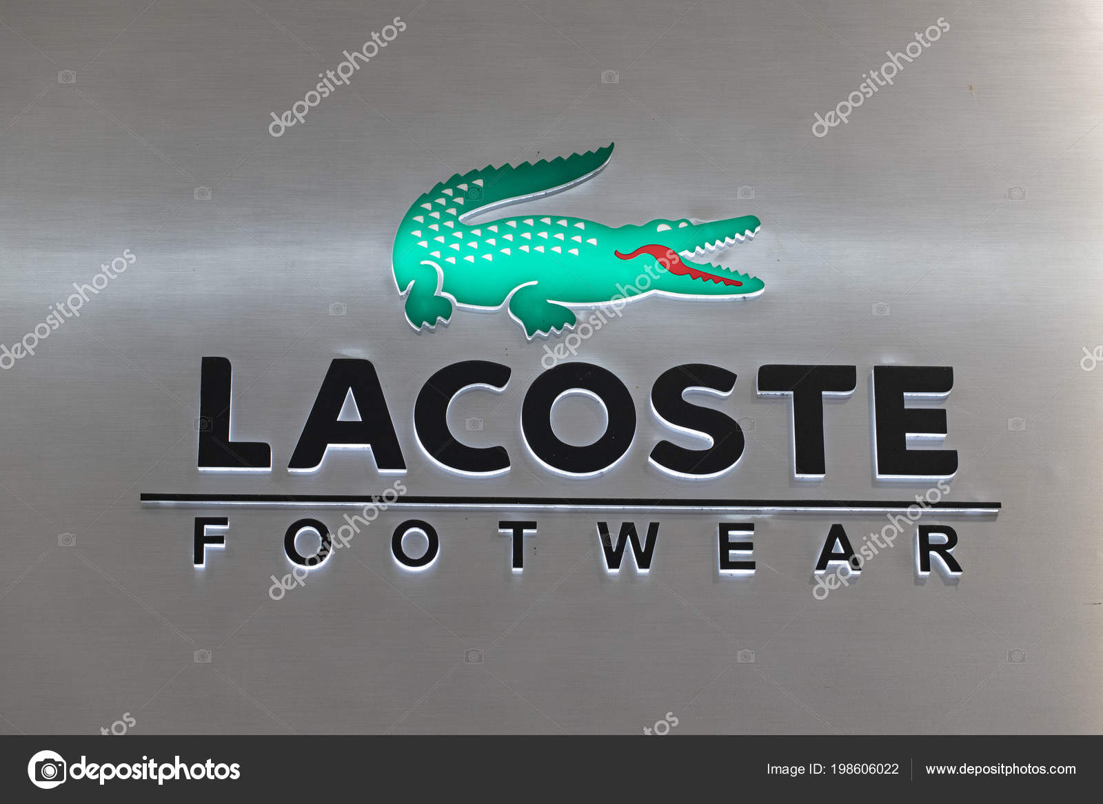 Manila Philippines March 2018 Lacoste Brand Name Storefront Mall