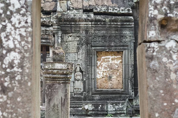 Bajorrelieve Piedra Templo Angkor Siem Reap Camboya Sitio Histórico Arquitectura —  Fotos de Stock