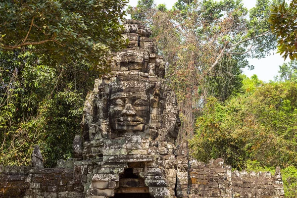 Pradávný Kámen Zničit Chrámu Banteay Kdei Angkor Wat Kambodža Starověký — Stock fotografie
