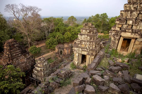 Antigua Vista Del Templo Khmer Angkor Wat Camboya Amanecer Phnom —  Fotos de Stock