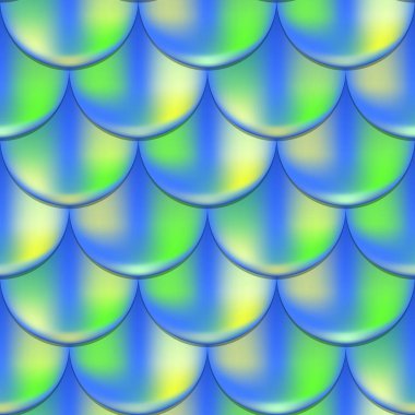 Ölçek holografik etkisi ile seamless modeli deniz kızı ya da balık. Yanardöner deniz kızı vektör arka plan. Mavi yeşil desen renk örneği. Balık desen çap. Deniz kızı deri Dikişsiz desen kağıt ambalaj için