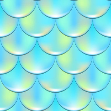 Ölçek holografik etkisi ile seamless modeli deniz kızı ya da balık. Yanardöner deniz kızı vektör arka plan. Turkuaz desen renk örneği. Balık desen çap. Deniz kızı deri Dikişsiz desen kağıt ambalaj için