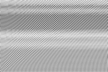 Siyah, beyaz yarım ton dokusunda. Yatay noktalama gradyanı. Yarım ton vektör arkaplanı. Monokrom yarım ton kaplama. Klasik çizgi film etkisi. Deforme olmuş retro kart. Soyut nokta çalışma yüzeyi