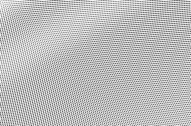 Siyah üzerine beyaz noktalı resim vektör. Diyagonal doku noktalı. Radyal dotwork gradyan. Çizgi film efekti için tek renkli yarı ton kaplaması. Delikli arka planda retro tarzı. Soyut dotwork yüzey